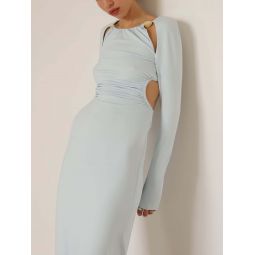 Alma Long Sleeve Dress - Sky Blue