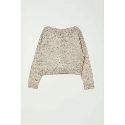 Todd Sweater Top - Cream/Brick