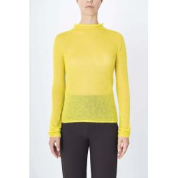Turtleneck Sweater - Lime Yellow