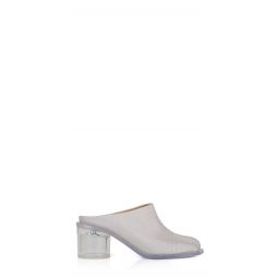Anatomic Transparent Heeled Mules - Grout