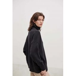 Dello Cashmere Sweater - Dark Gray Melange