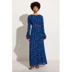 La Joya Maxi Dress - El Limon Floral Blue