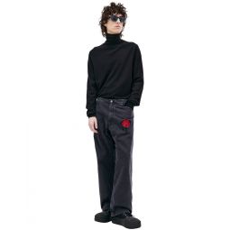 Children of the discordance Embroidered straight jeans - Black