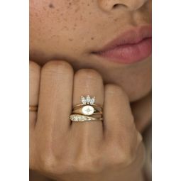 Baby Signet Diamond Ring