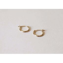 NY Small Single Hoop Earring - 14k Gold