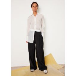 Recycled Tropical Wool Pant - Black