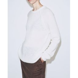 Mohair Blend Crewneck Sweater - Ivory