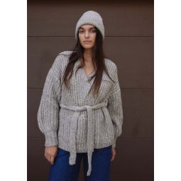 Alpa Cotton Sweater Coat - Undyed Ash
