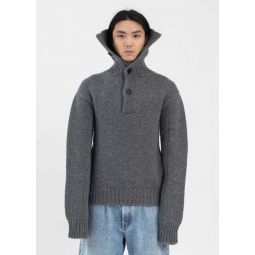 Hi-Turtleneck Sweater - Medium Grey