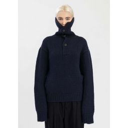 Hi-Turtleneck Sweater - Navy