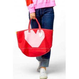 Imperfect Heart Tote - red
