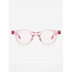 Wabi Sabi Polished Clear Sunglasses - Pink
