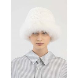 Mix Fur Hat - White