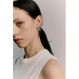 Ruby Earrings - Silver