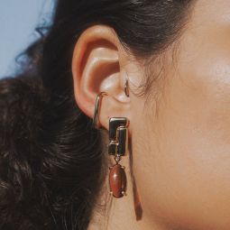 Belden Earrings - Gold/Brown