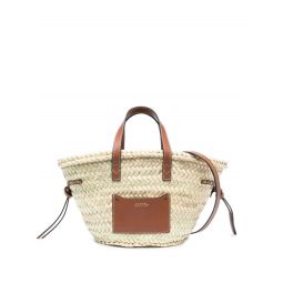 Mini Cadix Raffia Basket Bag - Natural/Cognac