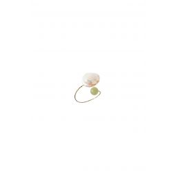 Seree Monet Jade & Baroque Pearl Adjustable Ring