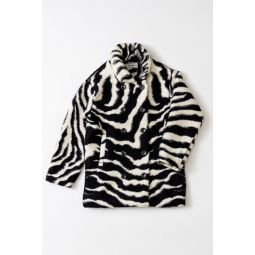 Fleece Blanket Peacoat - Zebra