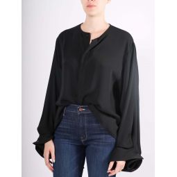 Button Up Convertible Blouse in Black by MM6 Maison Margiela