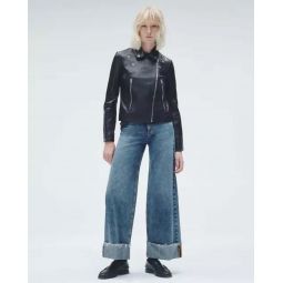 Sofie High Rise Ultra Wide Crop jeans - Pebbles