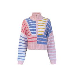 Cropped Hampton Sweater - Sunset Stripe