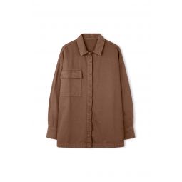 Recycled Cotton Jacket - Chocolate