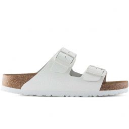 Arizona Soft Footbed Leather Slippers - White