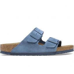 Arizona Soft Footbed Suede Leather Slippers - Elemental Blue