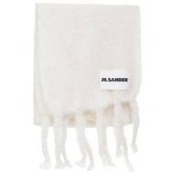 Knit Mohair Scarf - White