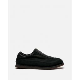 Reverse Leather Sneaker - Black