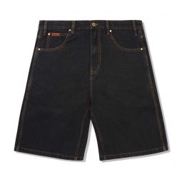 Baggy Denim Shorts - Washed Black