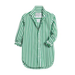 Frank Button-Up Shirt - Wide Green Stripe