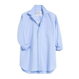 Shirley Oversized Button Up - Blue End on End
