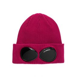Goggles Detail Ribbed Beanie - Red Bud