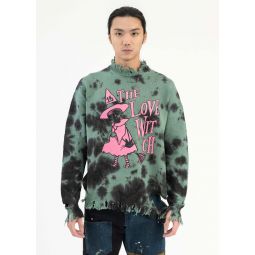 GREEN DESTROY KNIT THE LOVE WITCH PRINT PULLOVER - Multi
