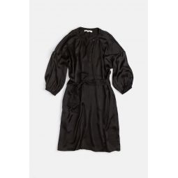 Tynan Silk Charmeuse Dress - Black