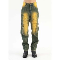 Juntae Kim Corset Cargo Trousers - Washed Green