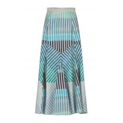 Madani Skirt - Infinite Blue Stripe