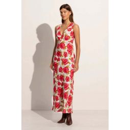 Acacia Midi Dress - Isadora Floral Red