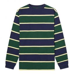 Long Sleeve Rugby Stripe T-Shirt - Navy/Green