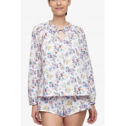 Gathered Neck Top and Classic Short Set - Summer Floral