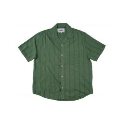 Striped Seersucker Shirt - Green