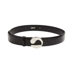 Croco Coperni Leather Belt - Black