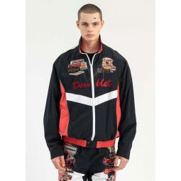 A.i. Patches Embridery Track Jacket - Black/Red