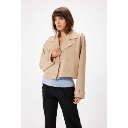 Cropped Mini Trench - Camel