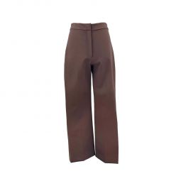 Cropped Flare Trousers - Espresso