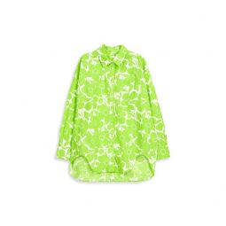 Daddy Oversized Shirt - Lime Green/White