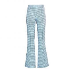 Flared Drawstring Trousers with Knit Trim - Arctic