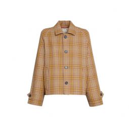 Check Wool Jacket - Dust Apricot