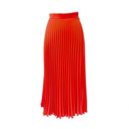 Pleated Midi Skirt - Burnt Orange